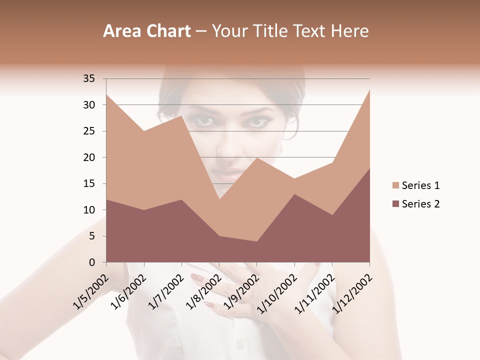A Woman In A White Shirt Holding Her Hand To Her Chest PowerPoint Template