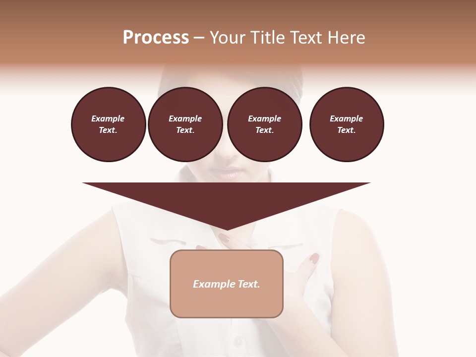 A Woman In A White Shirt Holding Her Hand To Her Chest PowerPoint Template
