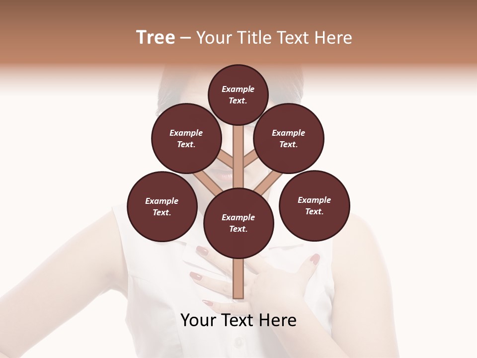 A Woman In A White Shirt Holding Her Hand To Her Chest PowerPoint Template