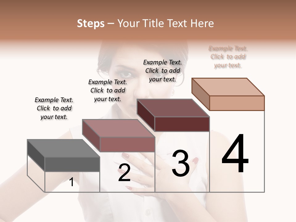 A Woman In A White Shirt Holding Her Hand To Her Chest PowerPoint Template