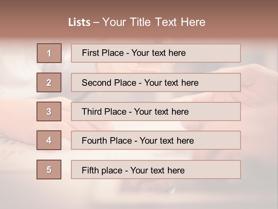 Two People Sitting At A Table With A Pen And Paper PowerPoint Template