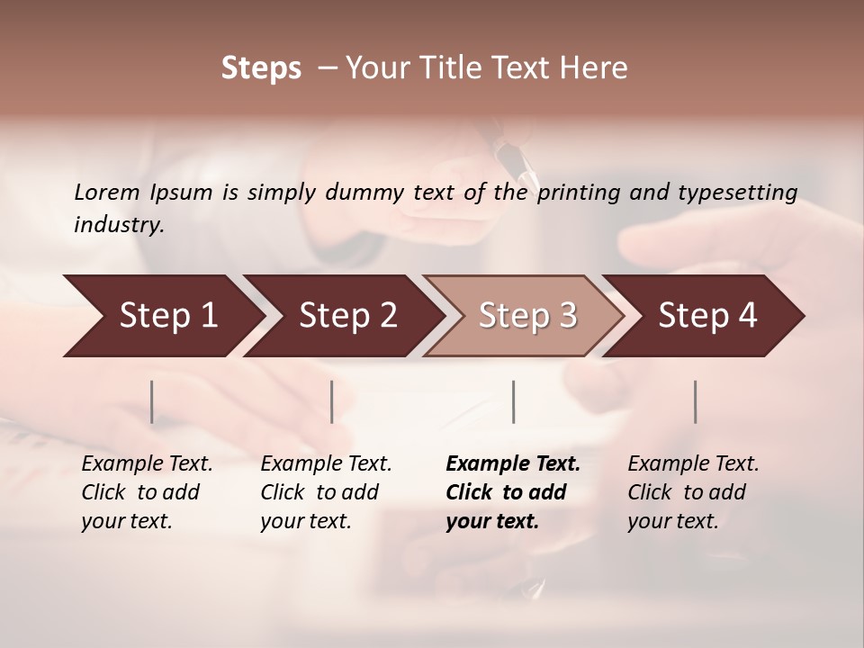 Two People Sitting At A Table With A Pen And Paper PowerPoint Template