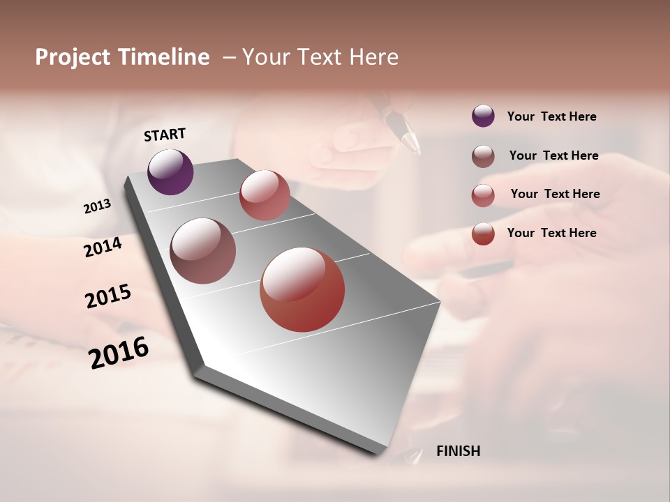 Two People Sitting At A Table With A Pen And Paper PowerPoint Template