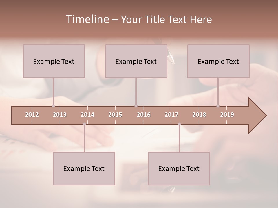 Two People Sitting At A Table With A Pen And Paper PowerPoint Template