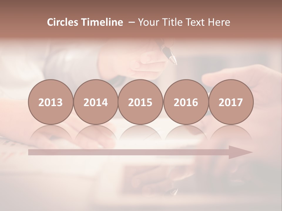 Two People Sitting At A Table With A Pen And Paper PowerPoint Template