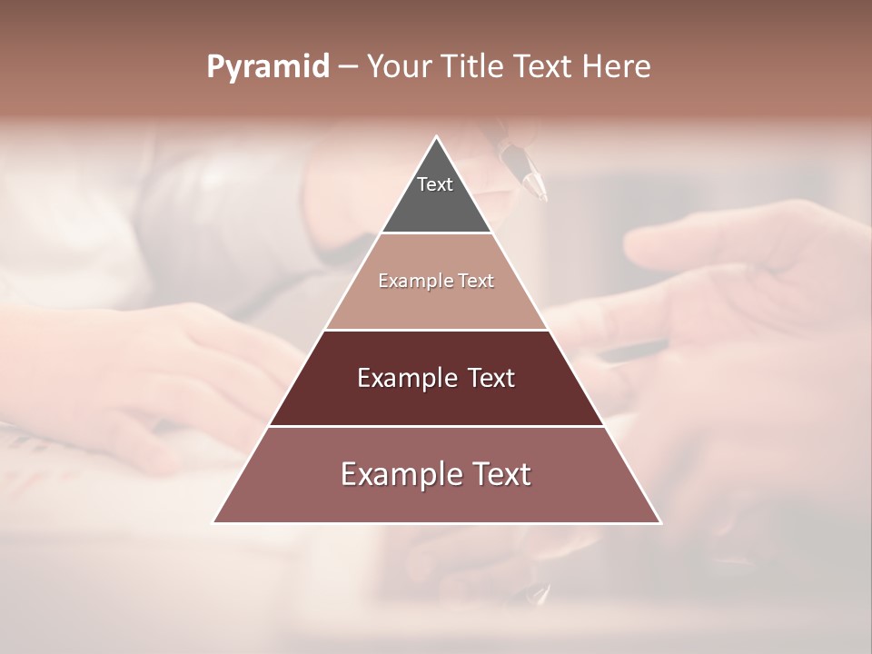 Two People Sitting At A Table With A Pen And Paper PowerPoint Template