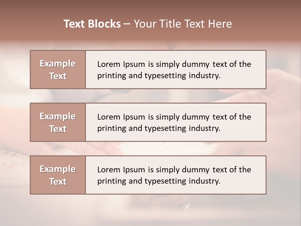 Two People Sitting At A Table With A Pen And Paper PowerPoint Template