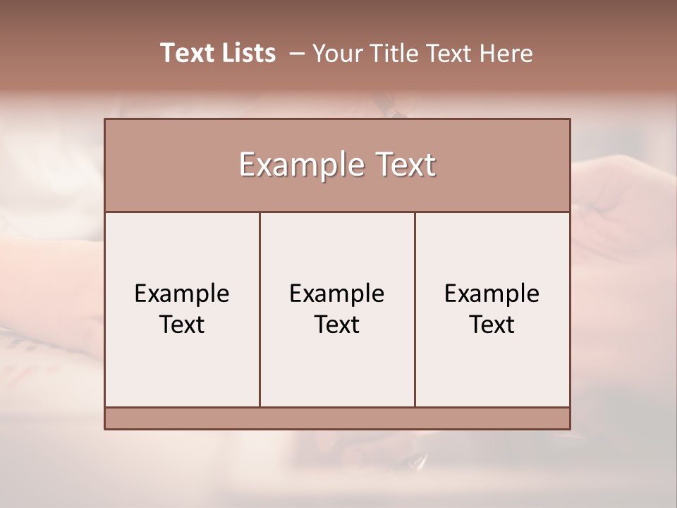 Two People Sitting At A Table With A Pen And Paper PowerPoint Template