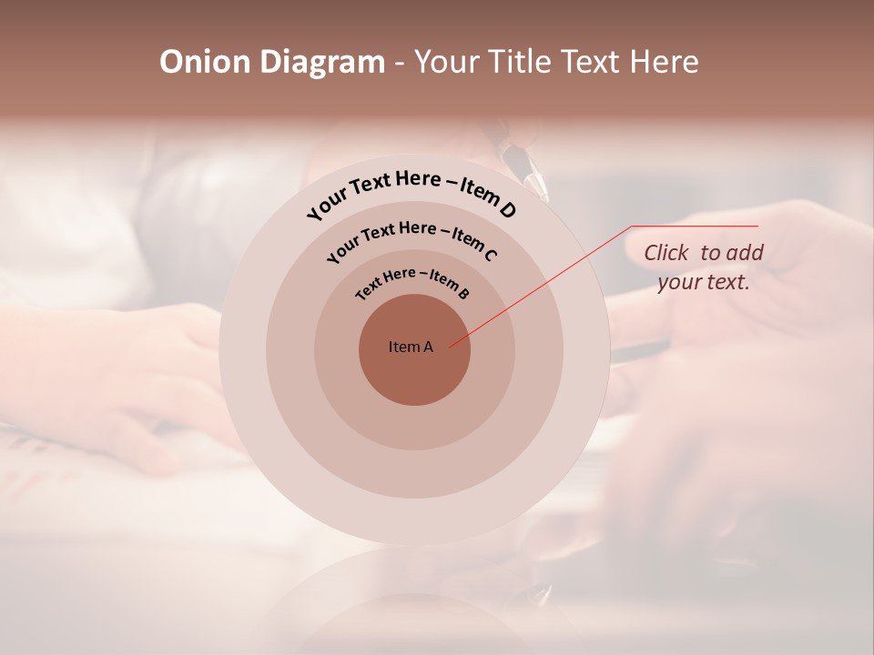 Two People Sitting At A Table With A Pen And Paper PowerPoint Template