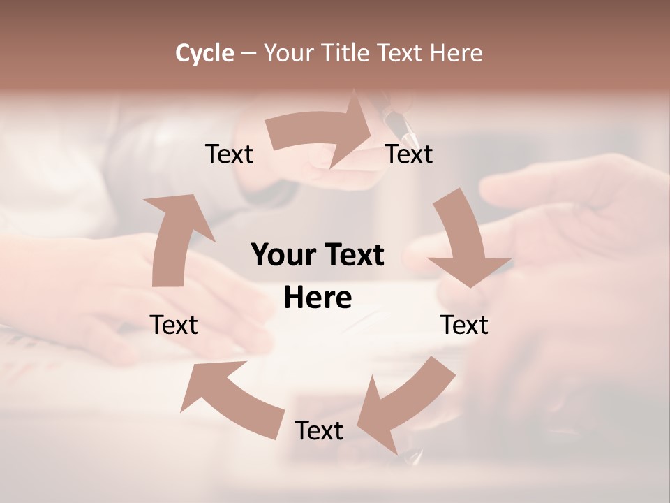Two People Sitting At A Table With A Pen And Paper PowerPoint Template