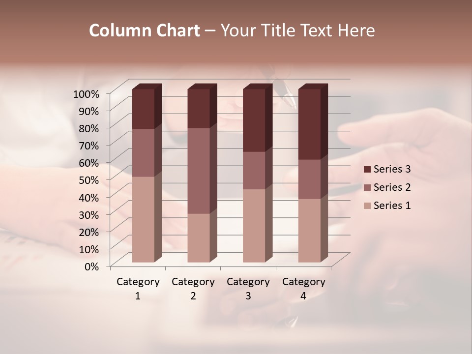 Two People Sitting At A Table With A Pen And Paper PowerPoint Template