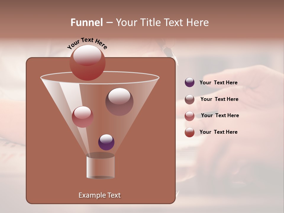 Two People Sitting At A Table With A Pen And Paper PowerPoint Template