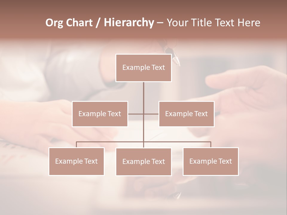 Two People Sitting At A Table With A Pen And Paper PowerPoint Template