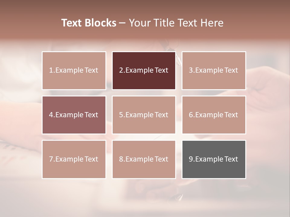Two People Sitting At A Table With A Pen And Paper PowerPoint Template