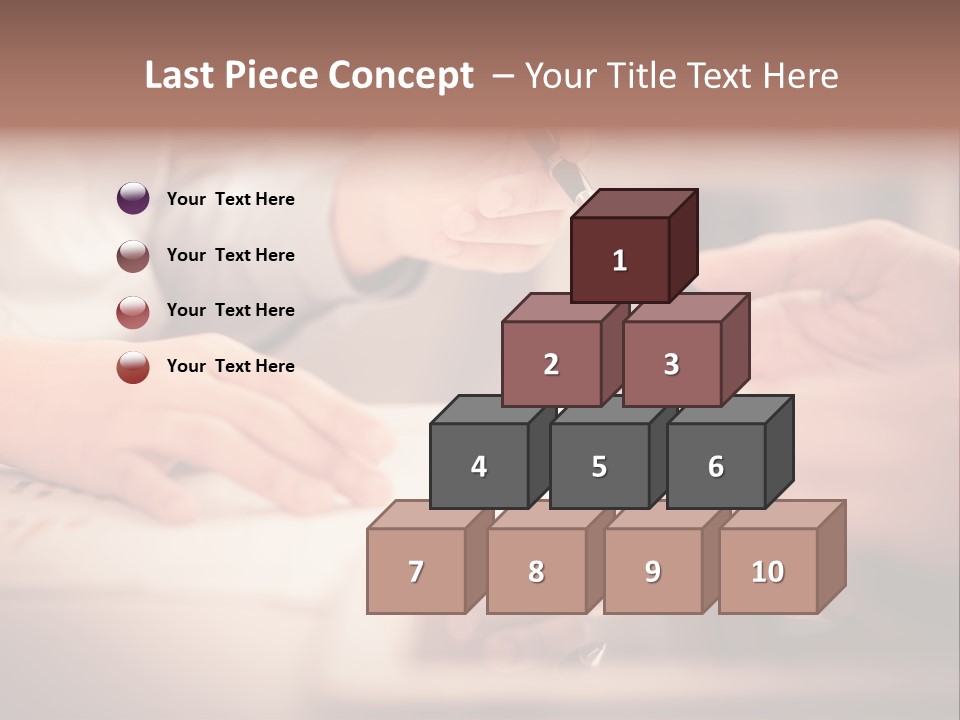 Two People Sitting At A Table With A Pen And Paper PowerPoint Template