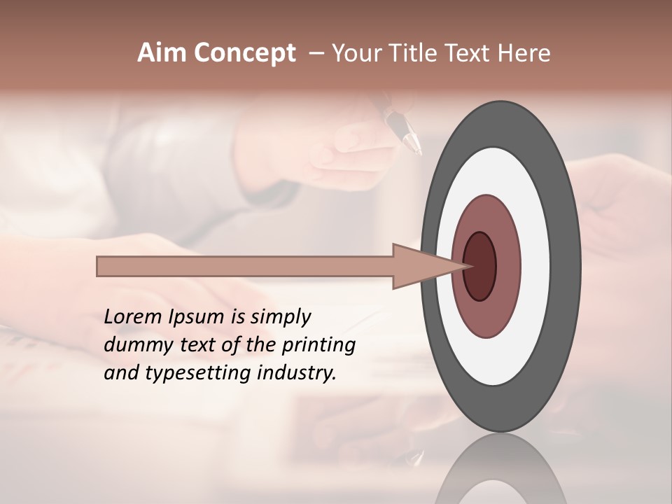 Two People Sitting At A Table With A Pen And Paper PowerPoint Template