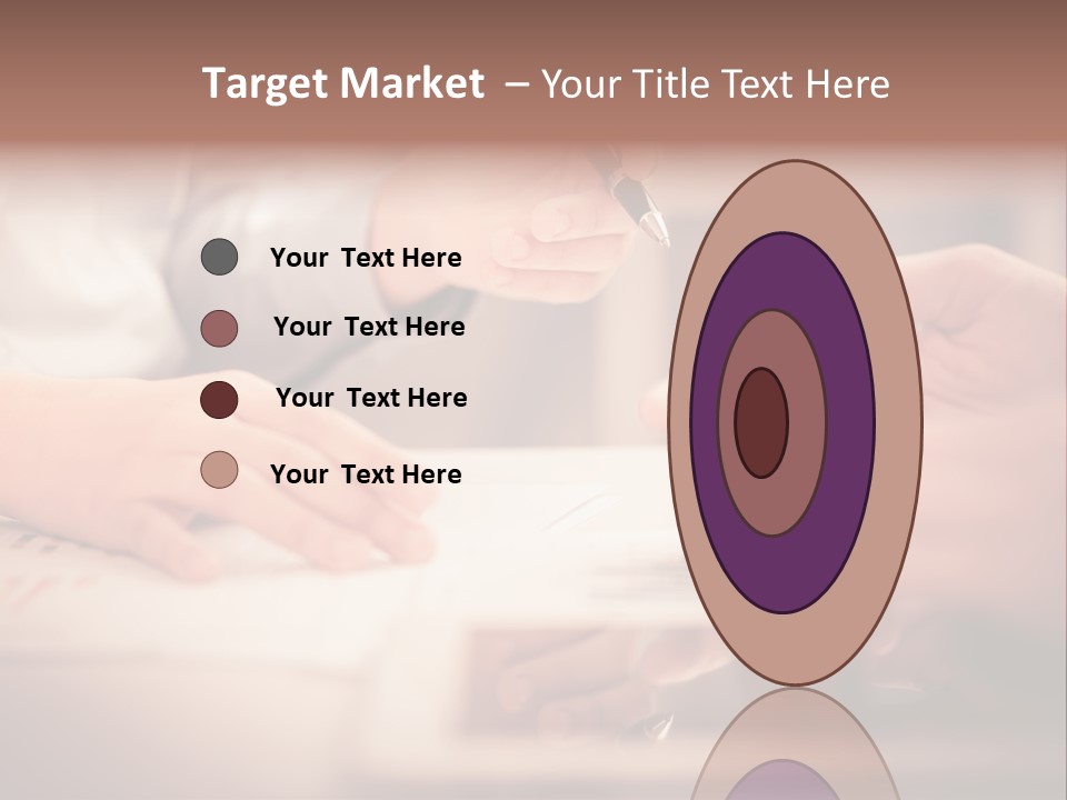 Two People Sitting At A Table With A Pen And Paper PowerPoint Template