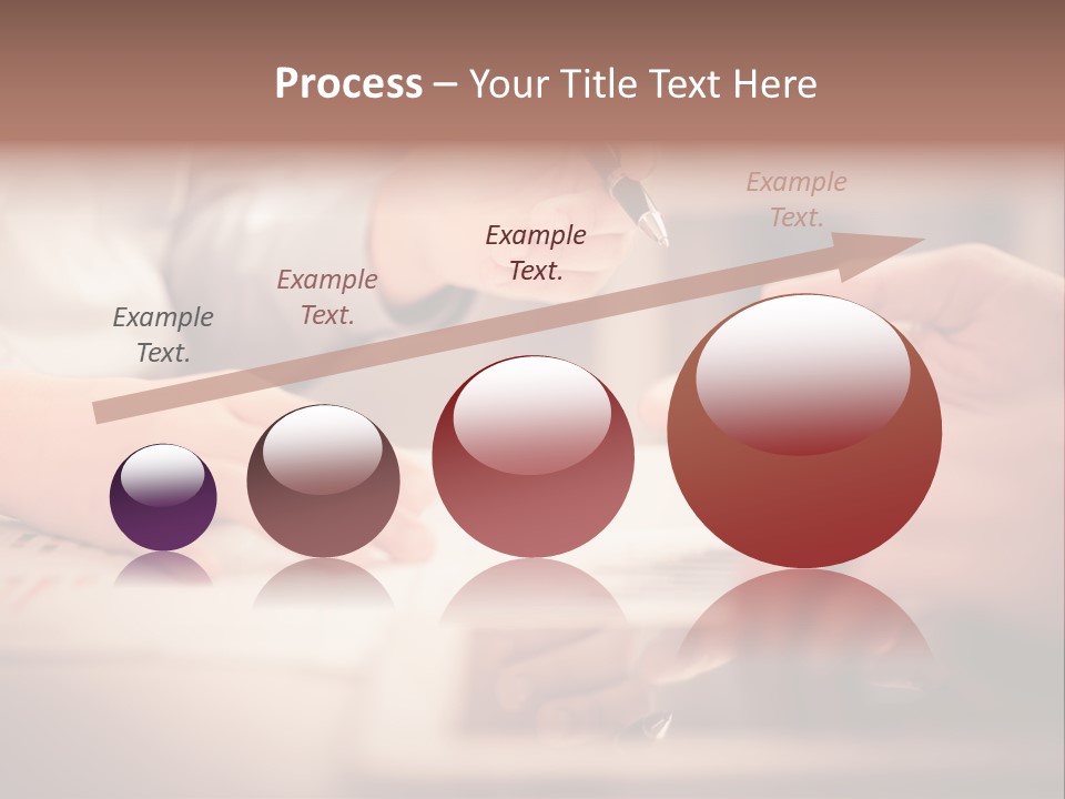Two People Sitting At A Table With A Pen And Paper PowerPoint Template