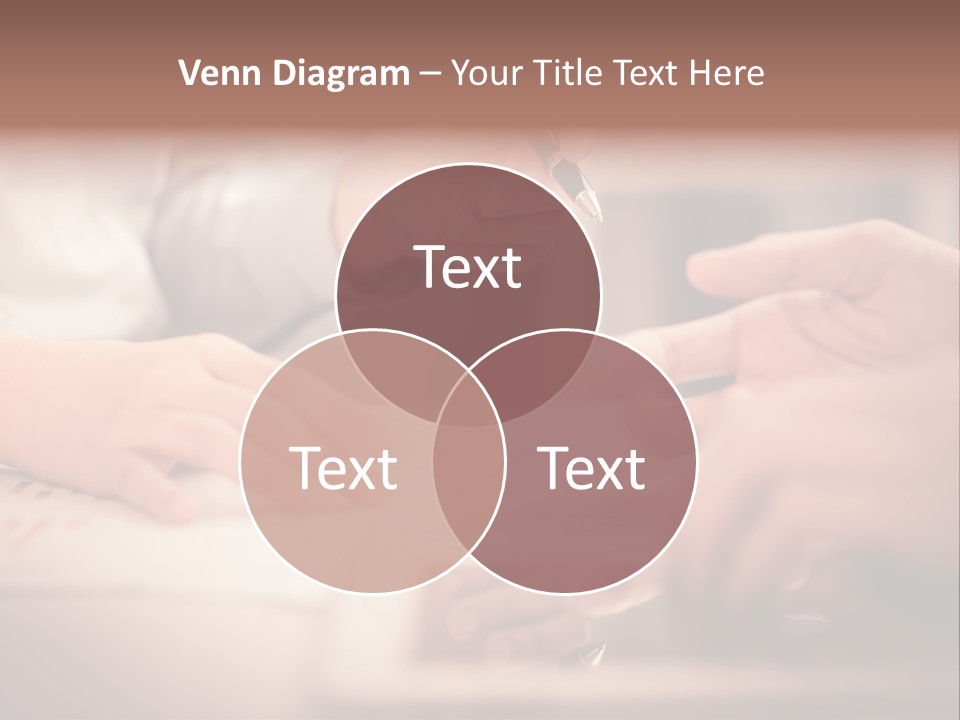 Two People Sitting At A Table With A Pen And Paper PowerPoint Template