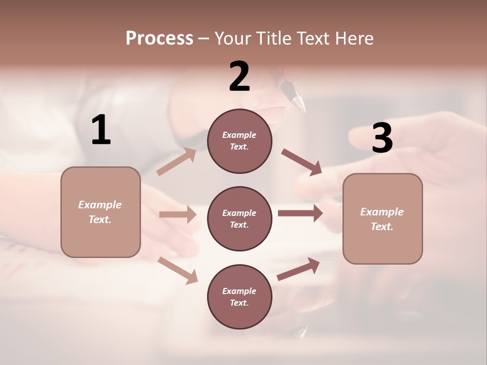 Two People Sitting At A Table With A Pen And Paper PowerPoint Template