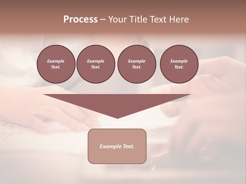 Two People Sitting At A Table With A Pen And Paper PowerPoint Template