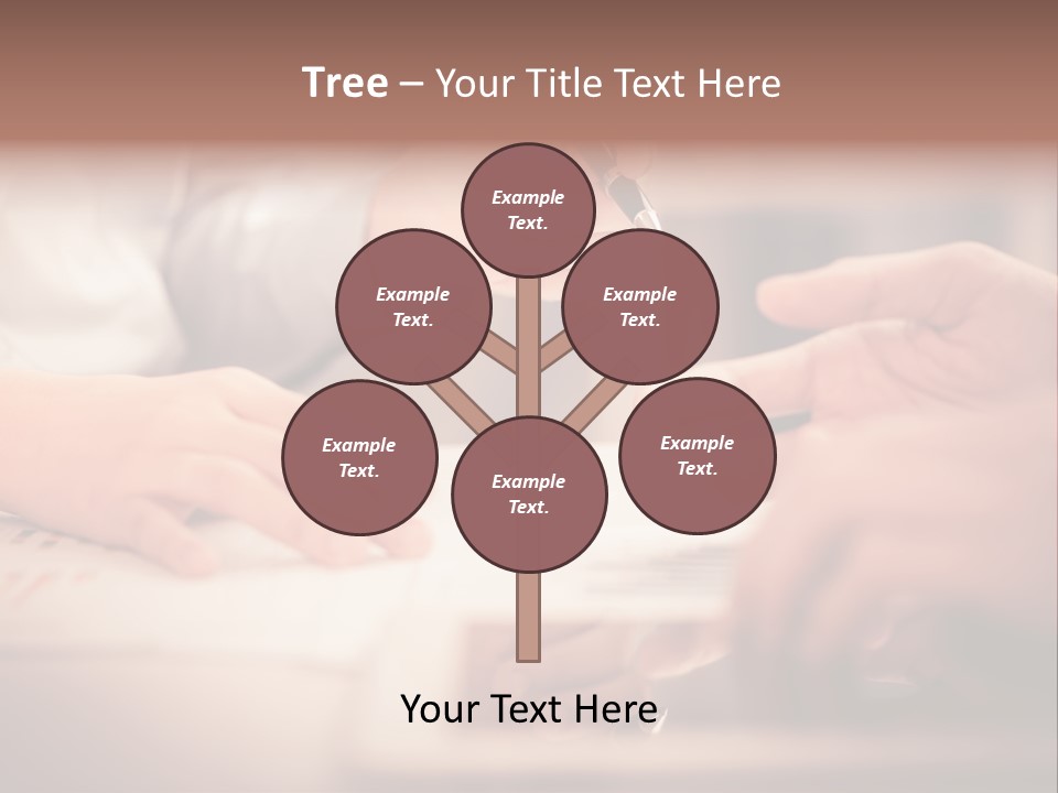 Two People Sitting At A Table With A Pen And Paper PowerPoint Template