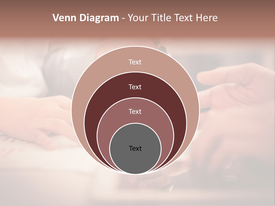 Two People Sitting At A Table With A Pen And Paper PowerPoint Template