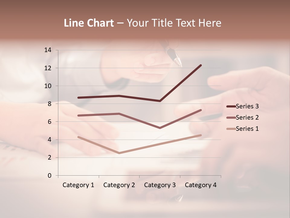 Two People Sitting At A Table With A Pen And Paper PowerPoint Template