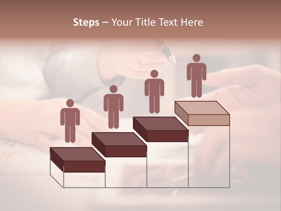 Two People Sitting At A Table With A Pen And Paper PowerPoint Template