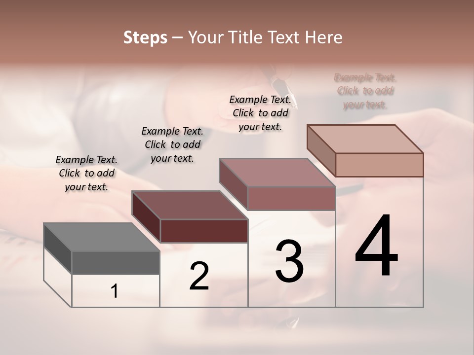 Two People Sitting At A Table With A Pen And Paper PowerPoint Template