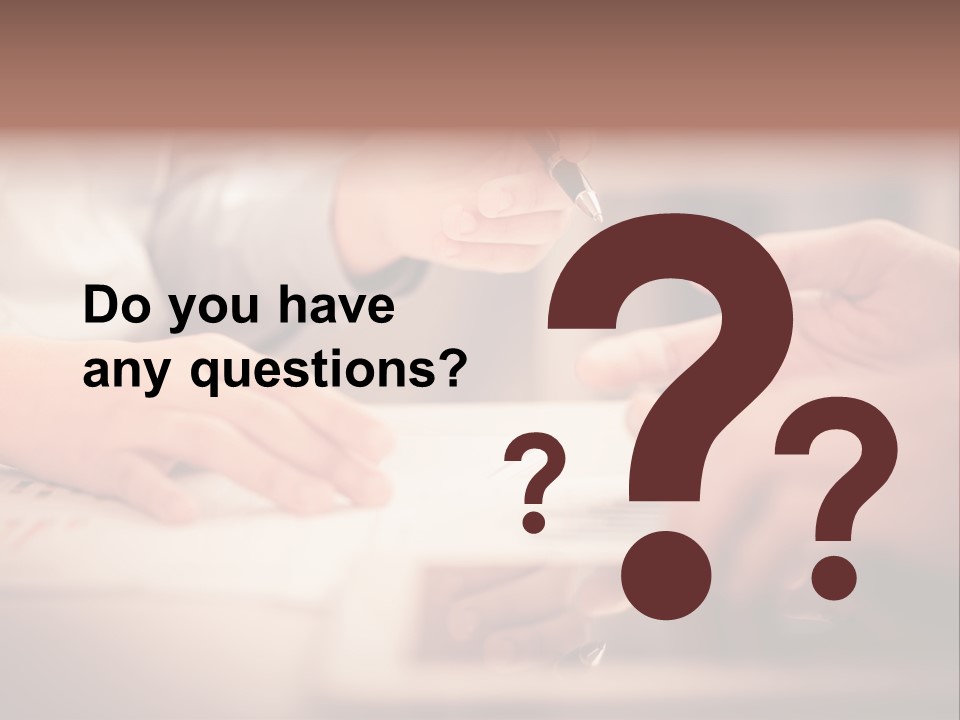 Two People Sitting At A Table With A Pen And Paper PowerPoint Template