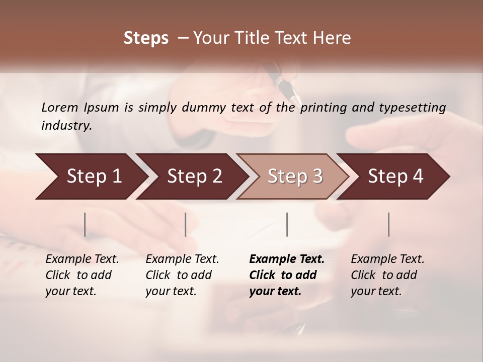 Two People Working On A Piece Of Paper With A Pen PowerPoint Template