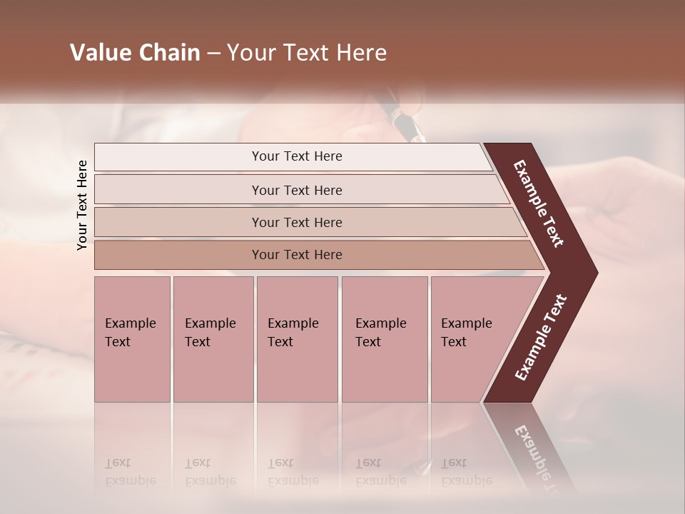 Two People Working On A Piece Of Paper With A Pen PowerPoint Template