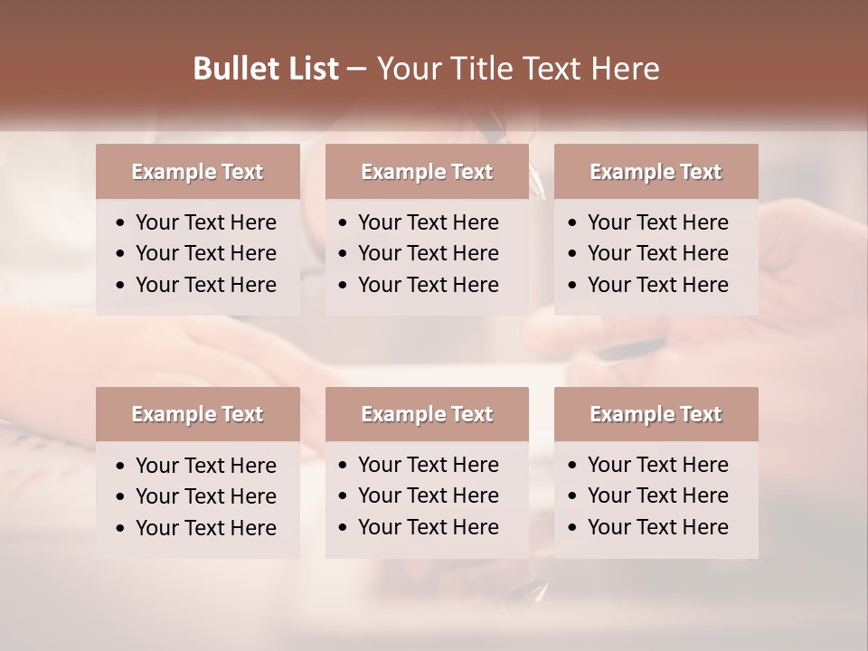 Two People Working On A Piece Of Paper With A Pen PowerPoint Template