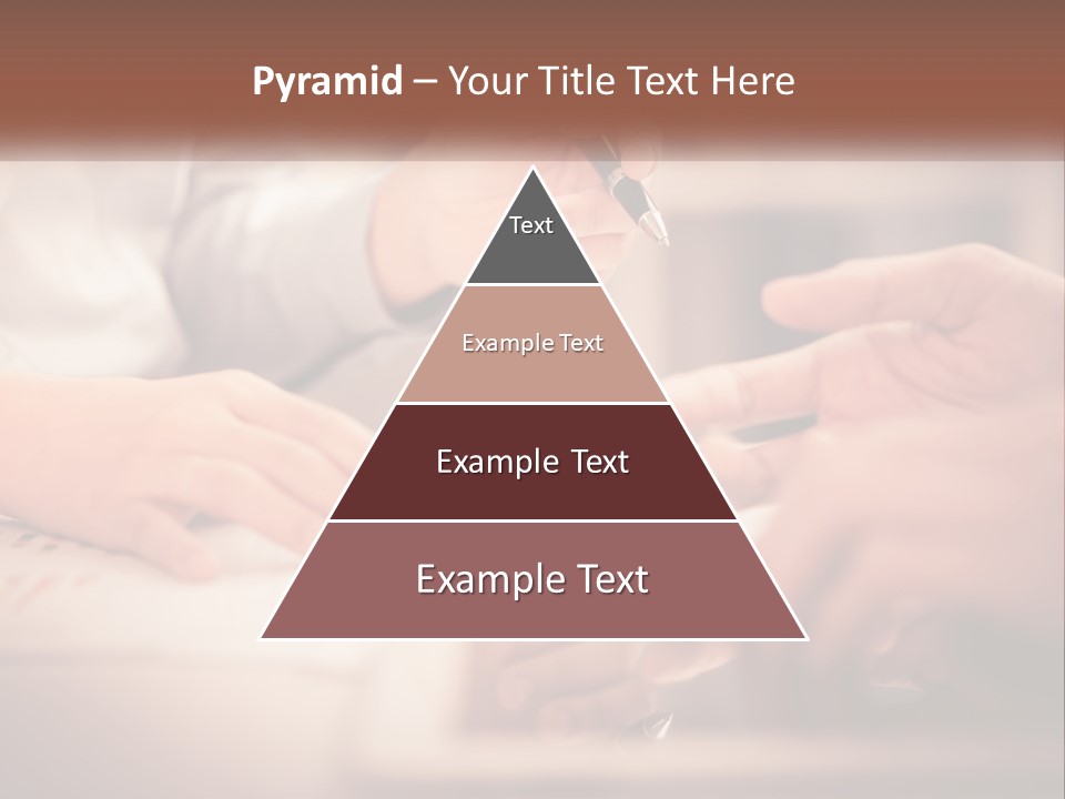 Two People Working On A Piece Of Paper With A Pen PowerPoint Template