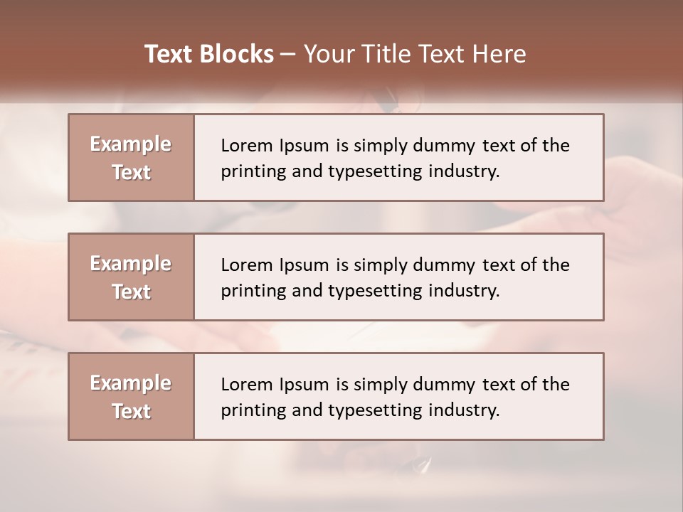 Two People Working On A Piece Of Paper With A Pen PowerPoint Template