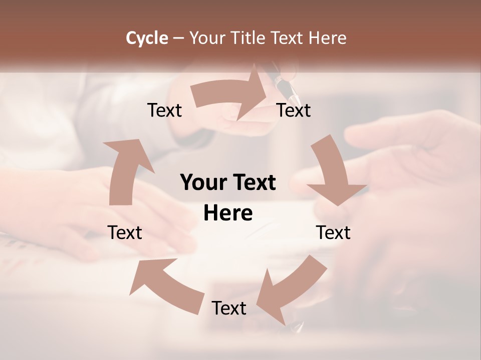 Two People Working On A Piece Of Paper With A Pen PowerPoint Template