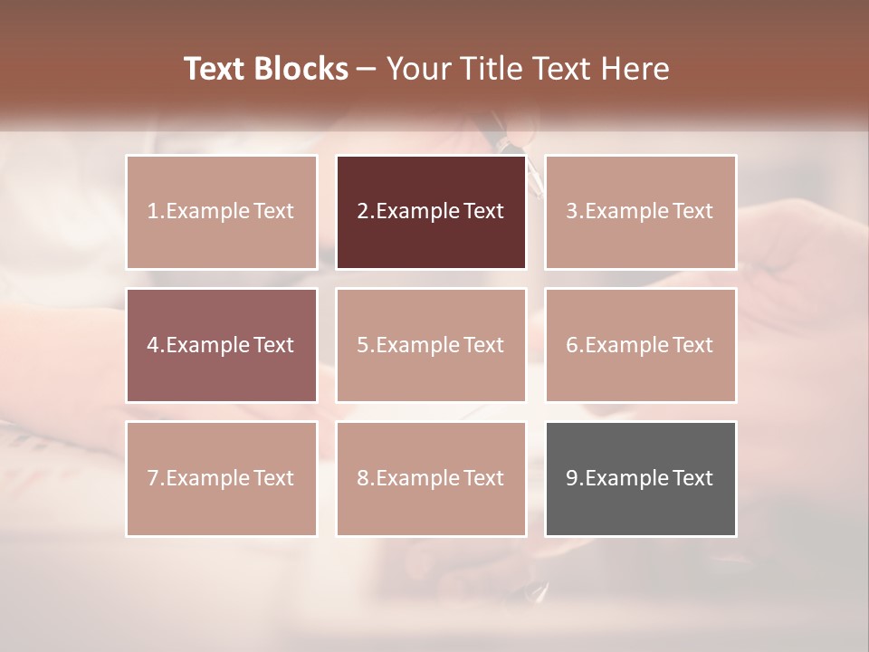 Two People Working On A Piece Of Paper With A Pen PowerPoint Template