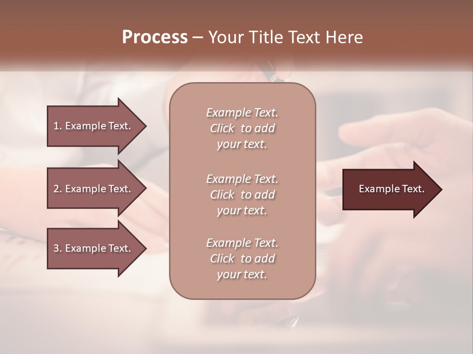 Two People Working On A Piece Of Paper With A Pen PowerPoint Template
