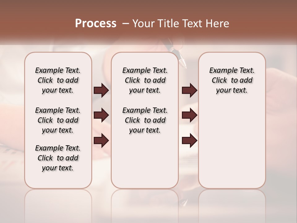 Two People Working On A Piece Of Paper With A Pen PowerPoint Template