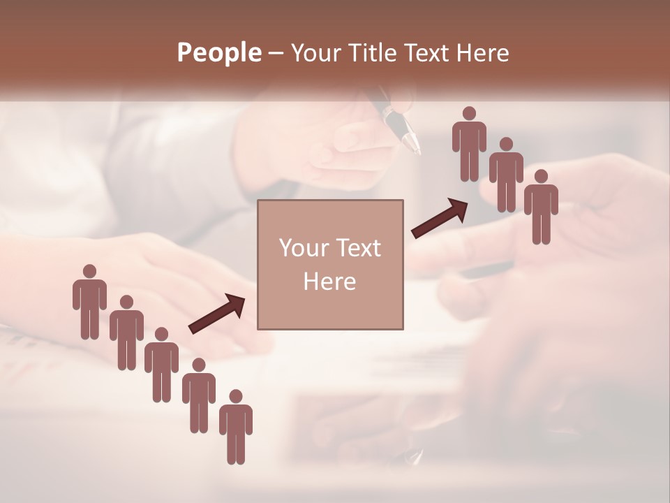 Two People Working On A Piece Of Paper With A Pen PowerPoint Template