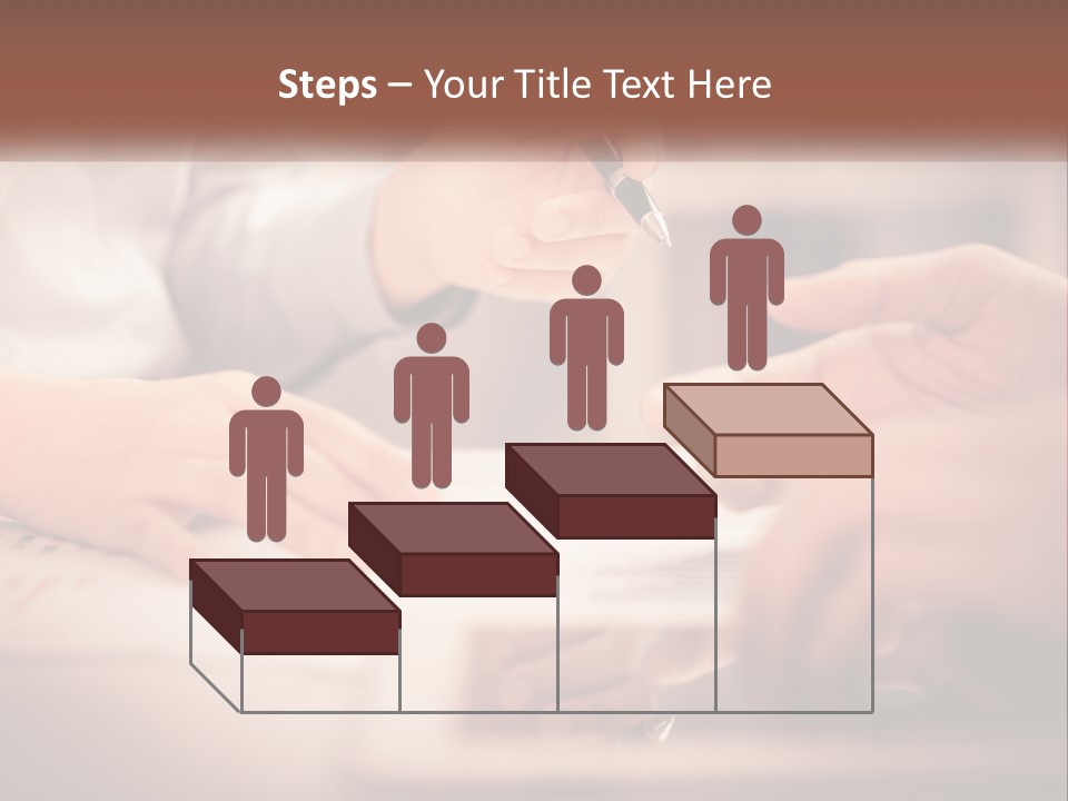 Two People Working On A Piece Of Paper With A Pen PowerPoint Template