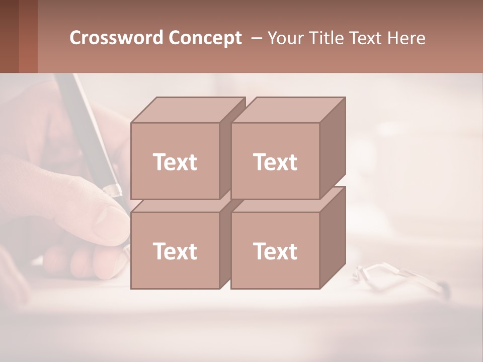 A Person Writing On A Piece Of Paper With A Pen PowerPoint Template