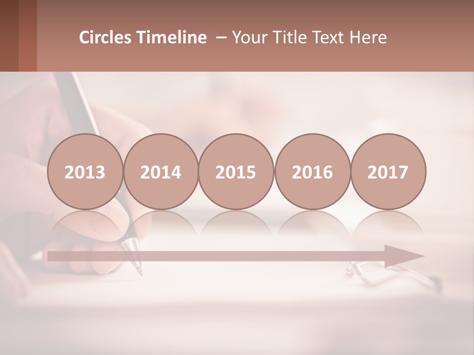 A Person Writing On A Piece Of Paper With A Pen PowerPoint Template