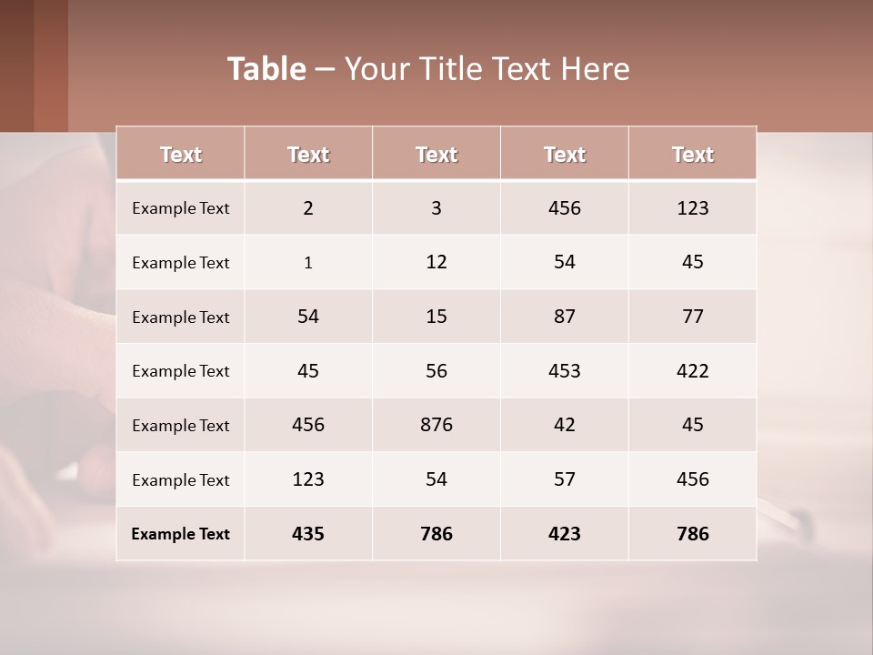 A Person Writing On A Piece Of Paper With A Pen PowerPoint Template