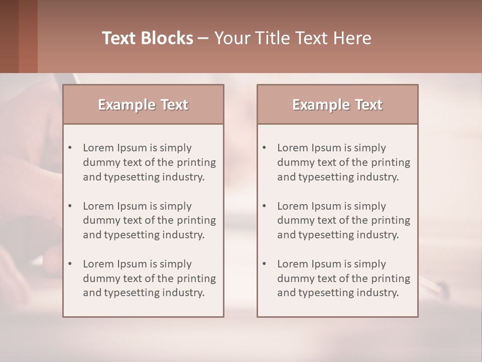 A Person Writing On A Piece Of Paper With A Pen PowerPoint Template