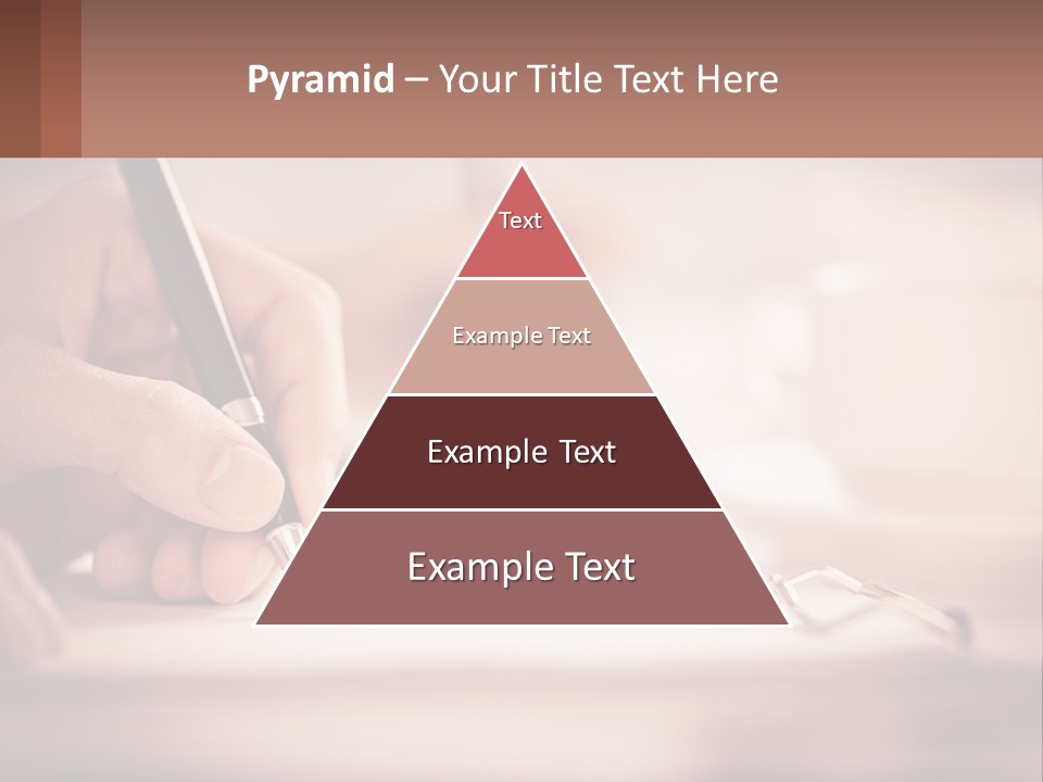 A Person Writing On A Piece Of Paper With A Pen PowerPoint Template