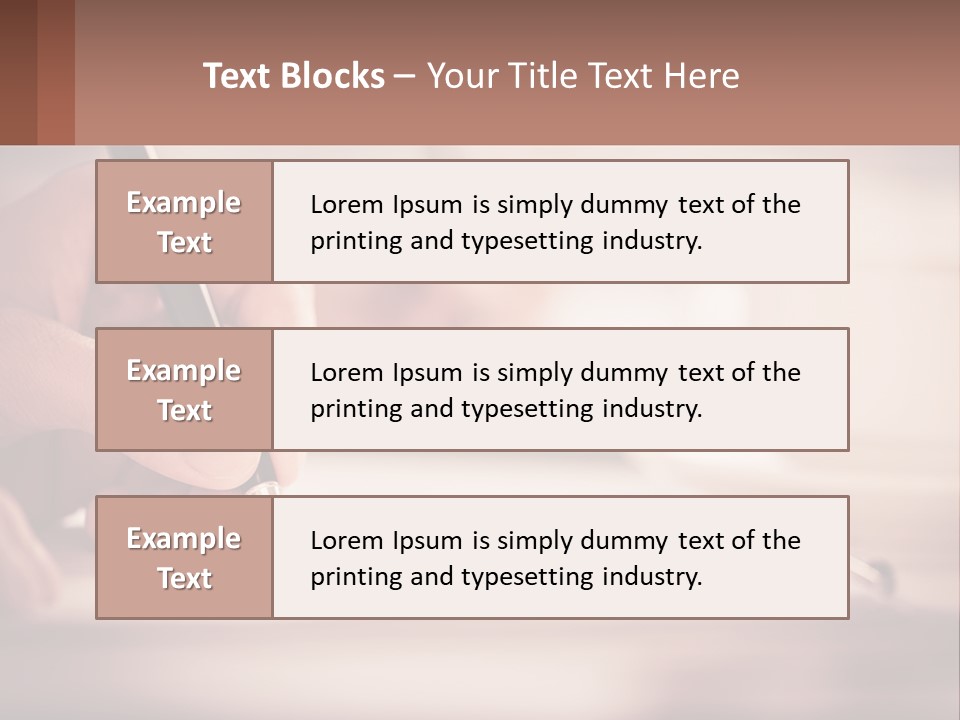 A Person Writing On A Piece Of Paper With A Pen PowerPoint Template