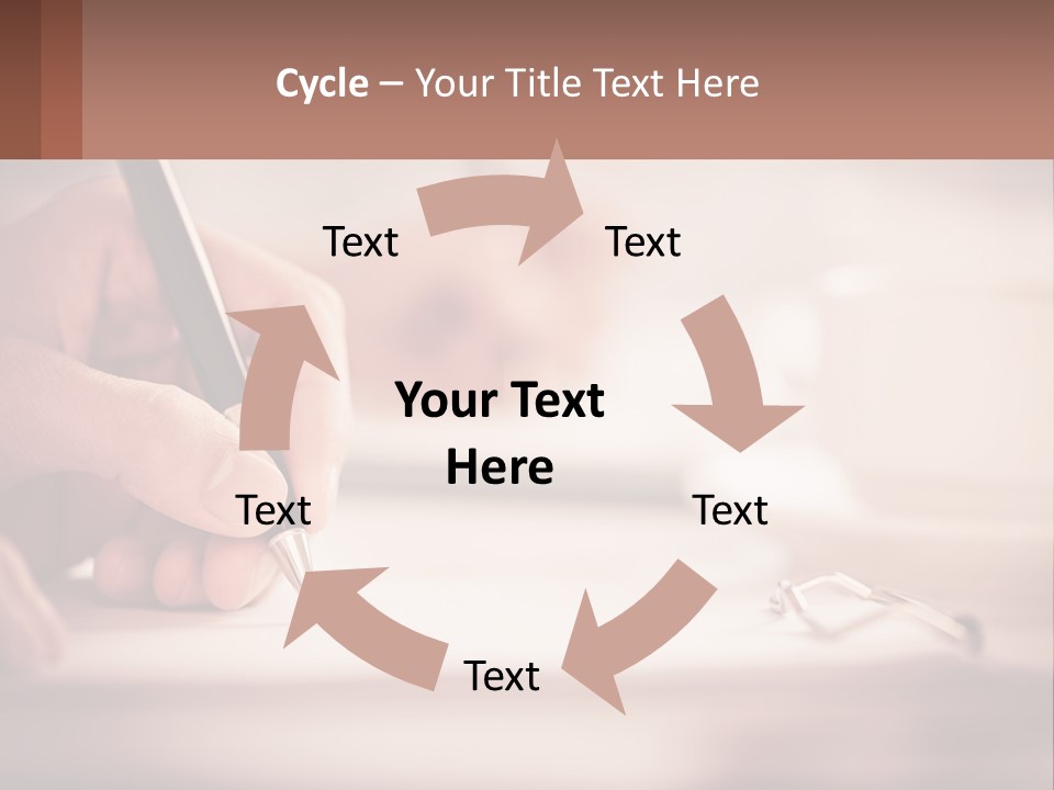 A Person Writing On A Piece Of Paper With A Pen PowerPoint Template