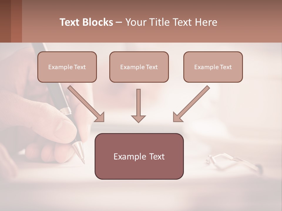 A Person Writing On A Piece Of Paper With A Pen PowerPoint Template
